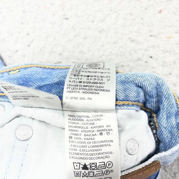 Levis Ribcage Wide Leg Jeans Womens 28 Blue Light Wash High Rise Denim Relaxed - Picture 7 of 10